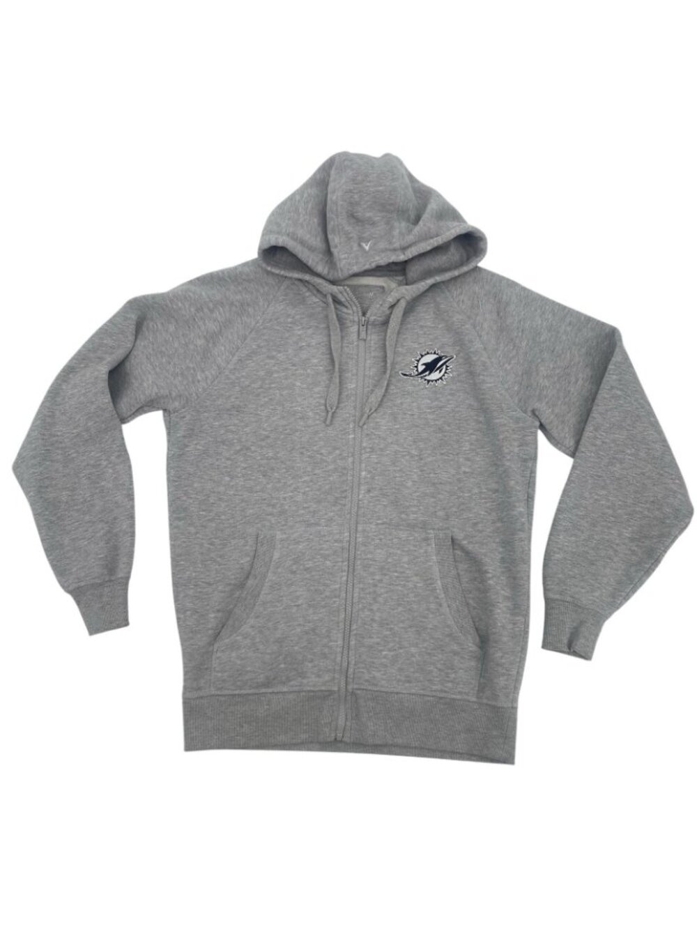 Miami Dolphins Antigua Men’s Size M Effortless Full-Zip Hoodie Jacket Gray